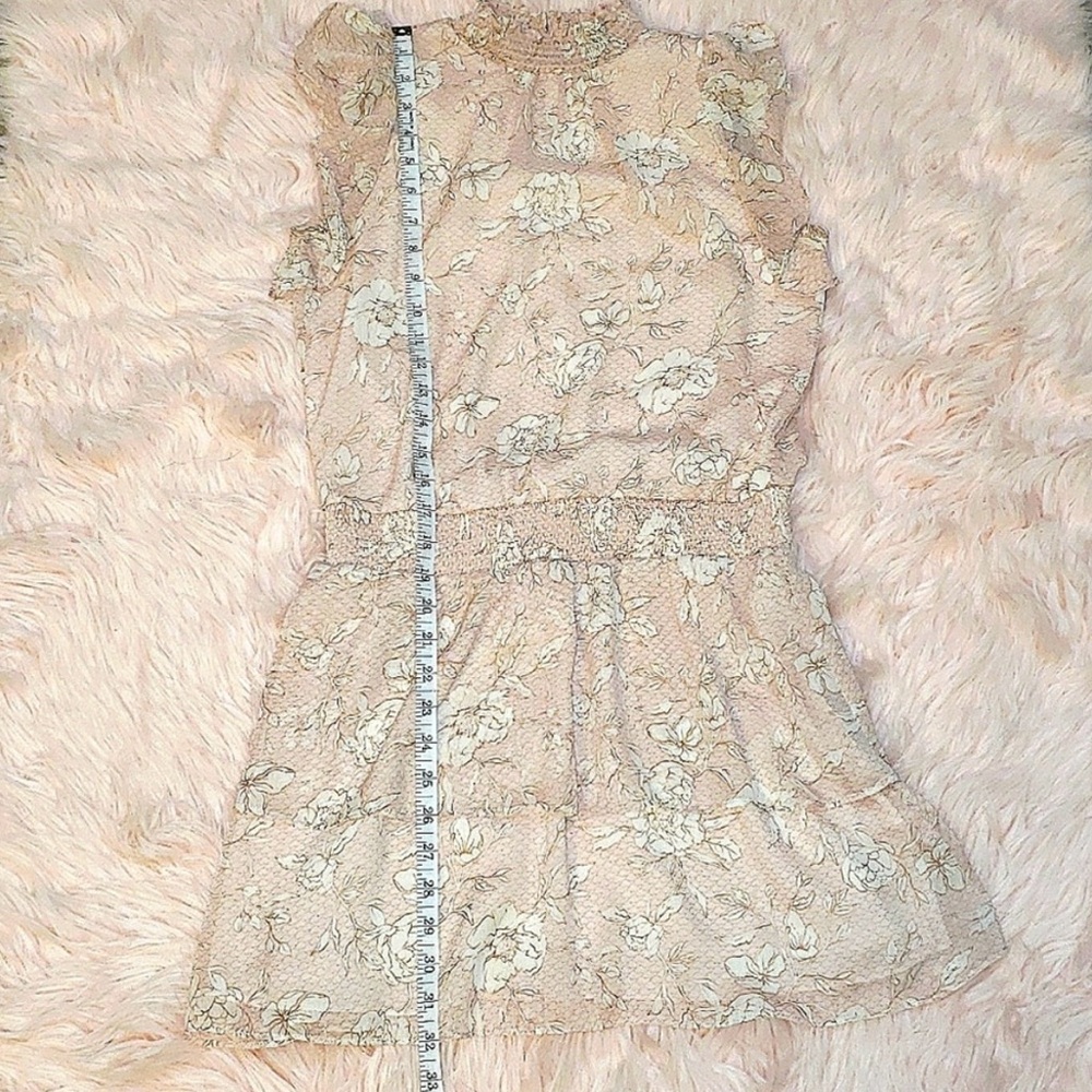 Express Floral Pink Tiered Mini Dress - Picture 6 of 6